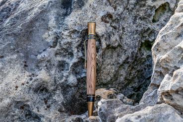 Drehkugelschreiber Earl Twist Messing Antik